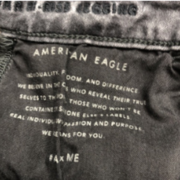 DISTRESS AMERICAN EAGLE GRAY SUPER HI-RISE JEGGING JEANS 4/27x28 ⭐ - Picture 8 of 11